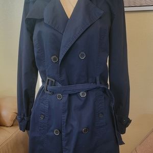 Esmara Navy Pea Coat With Tie Waist Size 12